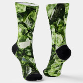 Lebhafte, grüne Kristallfelsen abstrakt cool Socken (Gewinkelt)