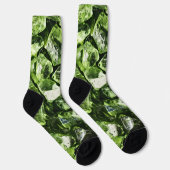 Lebhafte, grüne Kristallfelsen abstrakt cool Socken (Rechts)