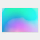 Lebhafte grüne Lila Abstrakte Einhornglätte Geschenkpapier Set (Vorderseite)