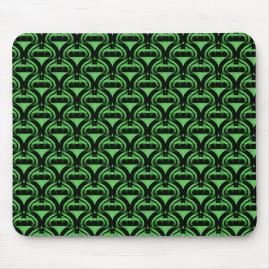 Lebhafte grüne Retro-Coole Mousepad (Vorne)