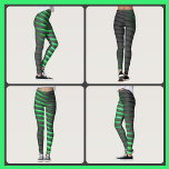 Lebhafte, grüne und schwarze Streifen Leggings<br><div class="desc">Diese Leggings sind mit hellgrünen Streifen wie Neonleuchten in der Dunkelheit ausgestattet und markieren die Vorderseite mit einem schwarzen schwarzen,  schwarzen Muster auf der Rückseite. Ein edles,  techno,  aber raffiniertes Design,  das wirklich einzigartig ist. Dieses Bild ist eine Originalfotografie von JLW_FOTOGRAFIE</div>