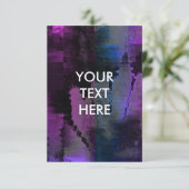 Lebhafte grungy Cyberpunk-Blank-Einladungskarte Einladung (Stehend Vorderseite)