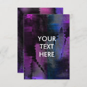 Lebhafte grungy Cyberpunk-Blank-Einladungskarte Einladung (Vorne/Hinten)