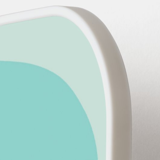 Lebhafte Grüntöne von Meereswellen und Sonnenunter Pickleball Schläger (Linke Seite)