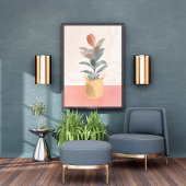 Lebhafte Gummifabrik in einem Keramischen Topf Fotodruck