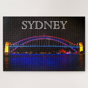 lebhafte Hafenbrücke Sydney Puzzle