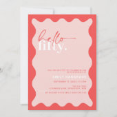 Lebhafte hallo 50. Geburtstagsparty Einladung (Vorderseite)