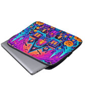 Lebhafte Halloween House Art Laptopschutzhülle (Vorne Knopf)