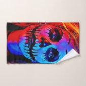 Lebhafte Halloween Makeup Art Badhandtuch Set (Handtuch)