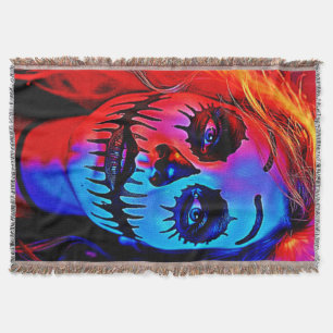 Lebhafte Halloween Makeup Art Decke