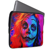 Lebhafte Halloween Makeup Art Laptopschutzhülle (Vorne Rechts)
