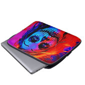 Lebhafte Halloween Makeup Art Laptopschutzhülle (Vorne Knopf)
