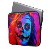 Lebhafte Halloween Makeup Art Laptopschutzhülle (Vorderseite Links)