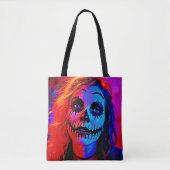 Lebhafte Halloween Makeup Art Tasche (Vorderseite)