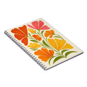 Lebhafte handbemalte Wildblumen Kunst Notizblock (Rechte Seite)