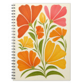 Lebhafte handbemalte Wildblumen Kunst Notizblock (Vorderseite)