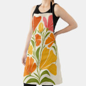 Lebhafte handbemalte Wildblumen Kunst Schürze (InSitu)