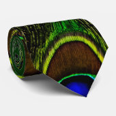 Lebhafte HDR Tone Peacock Feathers Krawatte (Gerollt)