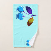 Lebhafte hellblaue Kirschen Badhandtuch Set (Handtuch)