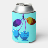 Lebhafte hellblaue Kirschen Dosenkühler (Kanne Rückseite)