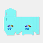 Lebhafte hellblaue Kirschen Geschenkschachtel (Ungefaltet)