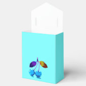 Lebhafte hellblaue Kirschen Geschenkschachtel (Geöffnet)