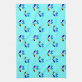 Lebhafte hellblaue Kirschen Geschirrtuch (Vertikal)