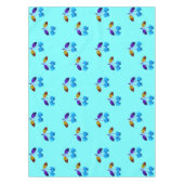 Lebhafte hellblaue Kirschen Tischdecke (Vorderseite)