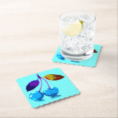 Lebhafte hellblaue Kirschen Untersetzer (Vor Ort)