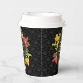 Lebhafte, helle Frühlingsblumen Wreath Geburtstag Pappbecher (Rechts)