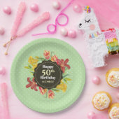 Lebhafte, helle Frühlingsblumen Wreath Geburtstag Pappteller (Party)