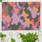 Lebhafte, helle, gelb-grüne Camouflage Geschirrtuch (Gefaltet)