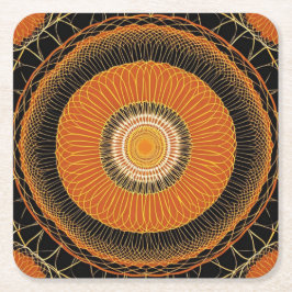 Lebhafte Herbst-Blume Rechteckiger Pappuntersetzer