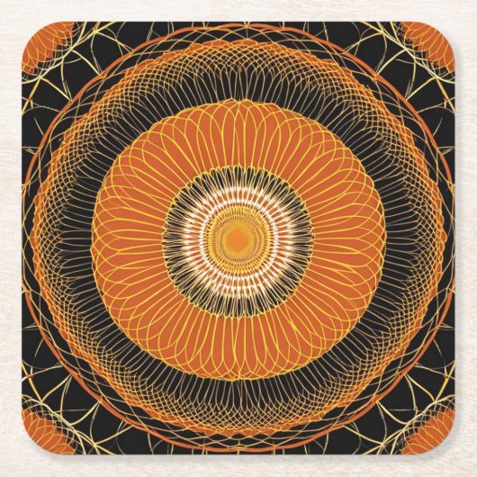 Lebhafte Herbst-Blume Rechteckiger Pappuntersetzer (Vorderseite)