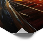 Lebhafte Herbst-Rainy-Herbstlaube Poster (Ecke)