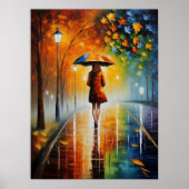 Lebhafte Herbst-Rainy-Herbstlaube Poster (Vorne)