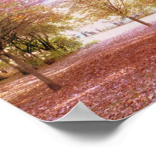 Lebhafte Herbstbäume Poster (Ecke)