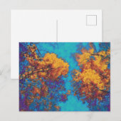 Lebhafte Herbstbäume Postkarte (Vorne/Hinten)