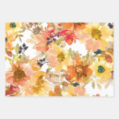 Lebhafte Herbstblumenmuster Geschenkpapier Set (Vorderseite 2)