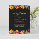 Lebhafte Herbsteinladung Einladung (Stehend Vorderseite)