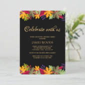 Lebhafte Herbsteinladung Einladung (Stehend Vorderseite)