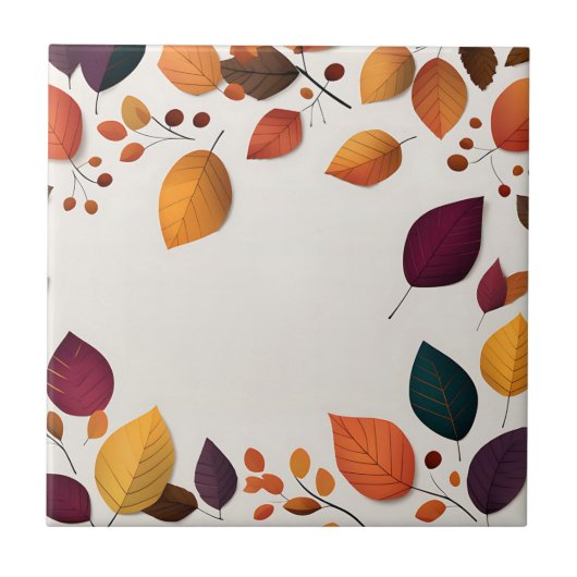 Lebhafte Herbstgänge Fliese (Vorderseite)