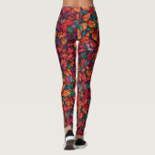Lebhafte Herbstgänge Leggings (Rückseite)