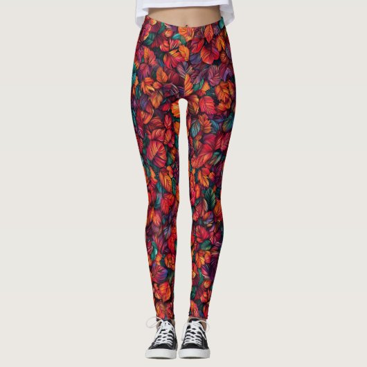 Lebhafte Herbstgänge Leggings (Vorderseite)
