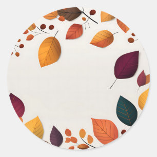 Lebhafte Herbstgänge Runder Aufkleber