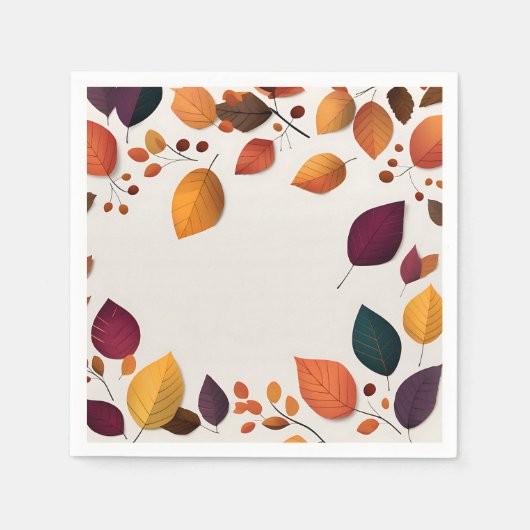 Lebhafte Herbstgänge Serviette (Vorderseite)