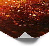 Lebhafte Herbstlandschaft mit roten Bäumen und ein Poster (Ecke)