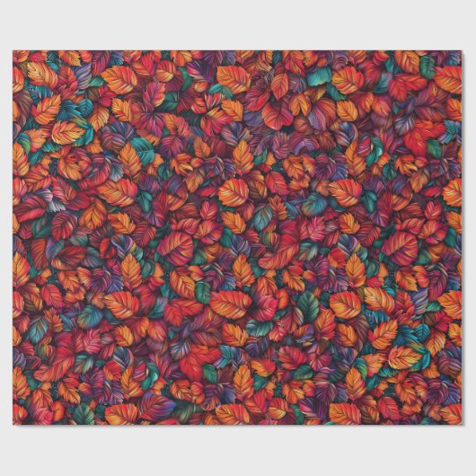 Lebhafte Herbstlaub Geschenkpapier (Flach)