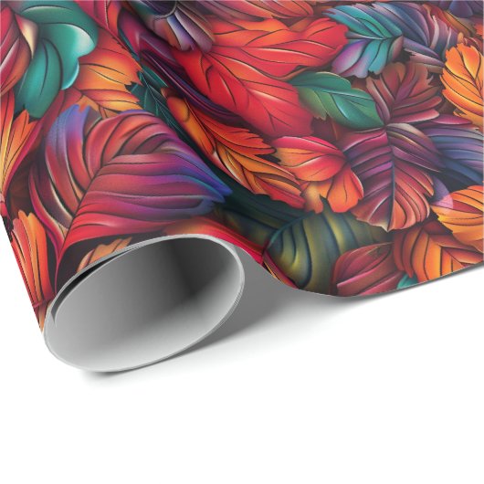 Lebhafte Herbstlaub Geschenkpapier (Rolleneckpunkt)