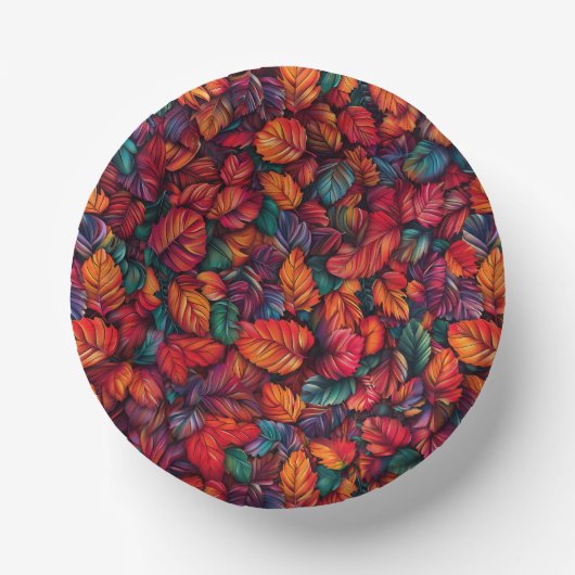 Lebhafte Herbstlaub Pappteller (Vorderseite)